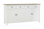 Hampstead White Sideboard with Oak Wood Top