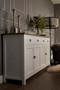 Hampstead White Sideboard with Oak Wood Top