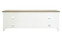 Hampstead White Media Unit with Oak Wood Top