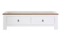 Hampstead White and Oak Wood Coffee Table with Drawers