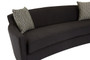 Rania 3 Seat Black Dimity Fabric Sofa