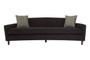 Rania 3 Seat Black Dimity Fabric Sofa