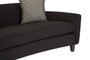 Rania 3 Seat Black Dimity Fabric Sofa