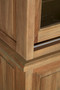Lyon Oak Wood Tall Cabinet with Washed Grey Finish