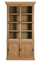 Lyon Oak Wood Tall Cabinet with Washed Grey Finish
