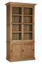 Lyon Oak Wood Tall Cabinet with Washed Grey Finish
