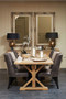 Lyon Grey Finish Oak Wood Dining Table