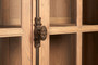 Lyon Washed Grey Finish Oak Wood Tall Cabinet