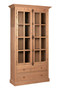 Lyon Washed Grey Finish Oak Wood Tall Cabinet