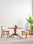 Lyon Natural Oak Wood Round Dining Table