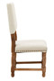 Lyon Linen Dining Chair with Oak Wood Whitewash Finish