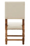 Lyon Linen Dining Chair with Oak Wood Whitewash Finish