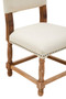 Lyon Linen Dining Chair with Oak Wood Whitewash Finish