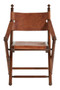 Inca Brown Leather Folding Chair