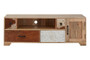 Marwar Mango Wood and Leather Media Unit