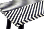 Boho Black and White Bone Inlay Console Table with Metal Legs