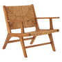 Lovina Wood and Natural Rattan Armchair