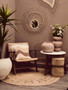 Lovina Wood and Natural Rattan Armchair