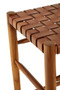 Kendari Brown Woven Leather Barstool
