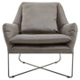 Hugo Grey Faux Leather Chair