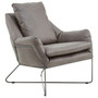 Hugo Grey Faux Leather Chair
