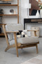 Harry Grey Linen Oak Frame Armchair