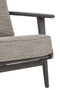 Hector Grey Tweed and Black Oak Wood Armchair