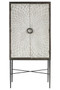 Milan Grey Wash Recycled Elm Wood 2 Door Wine Cabinet