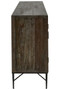 Milan Grey Wash Recycled Elm Wood 4 Door Sideboard