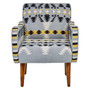 Cefena Kilim Style Armchair with Mango Wood Legs