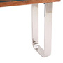 Kerala Recycled Natural Wood Console Table with Curved Legs
