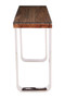 Kerala Recycled Natural Wood Console Table with Curved Legs