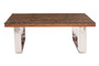 Kerala Recycled Natural Wood Coffee Table with Curved Legs