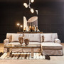 Kerala Recycled Natural Wood Coffee Table with Curved Legs