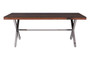 Kerala Natural Recycled Wood Dining Table With Cross Base