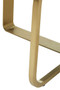 Lena Oak Veneer Coffee Table with Brushed Gold Legs