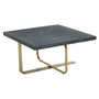Lena Oak Veneer Coffee Table with Brushed Gold Legs