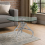 Maxi Crank Mechanism Metal And Glass Table