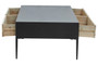 Luxor Grey Wash Recycled Pine Wood Coffee Table with Drawers