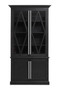 Lyon Black Oak Wood Tall Cabinet