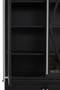 Lyon Black Oak Wood Tall Cabinet