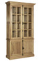 Lyon Oak Wood Tall Cabinet in Washed Grey Finish