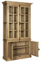 Lyon Oak Wood Tall Cabinet in Washed Grey Finish