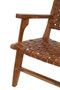 Inca Lattice Design Brown Leather Armchair