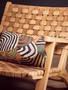 Inca Lattice Design Brown Leather Armchair
