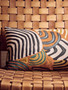 Inca Lattice Design Brown Leather Armchair