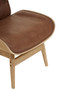 Vinsi Brown Leather Effect Chair With Winged Back