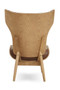 Vinsi Brown Leather Effect Chair With Winged Back