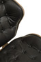 Vinsi Black Leather Effect Chair With Button Detail