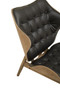 Vinsi Black Leather Effect Chair With Button Detail